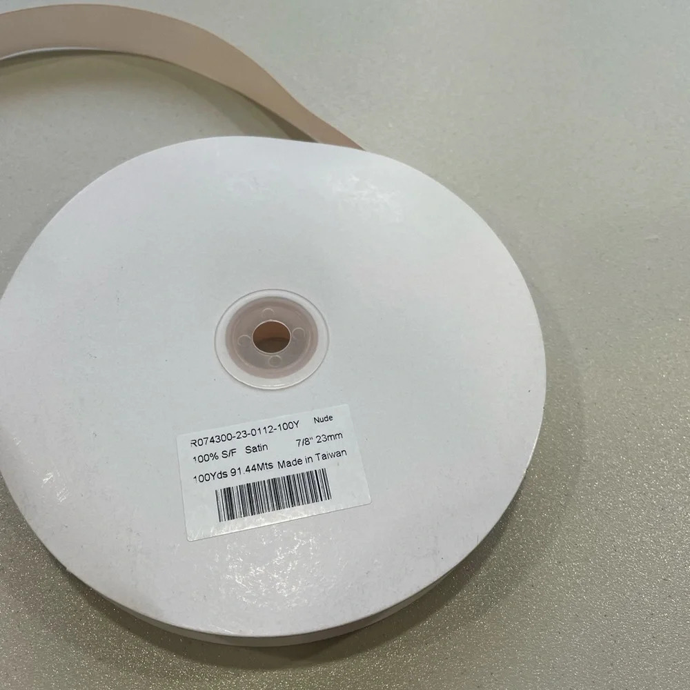 Satin Ribbon 7/8 inch width for sewing pointe shoes about 3/4 left NWT